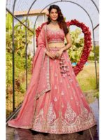 Pink Color Organza Lehenga Choli
