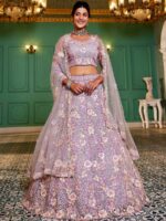 Mauve Color Satin Lehenga Choli
