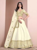 Off White Color Art Silk Lehenga Choli