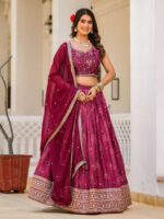 Maroon Color Slim Georgette Lehenga Choli