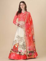 Red Color Satin Silk Lehenga Choli