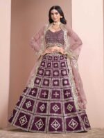 Wine Color Art Silk Lehenga Choli