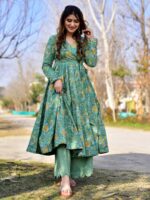 Sea Green Color Kurti Set