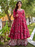 Pink Color Kurti Set