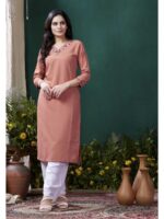 Orange Color Kurti Set
