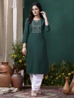 Green Color Kurti Set