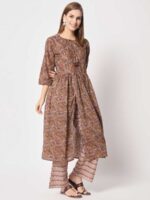 Brown Color Kurti Set