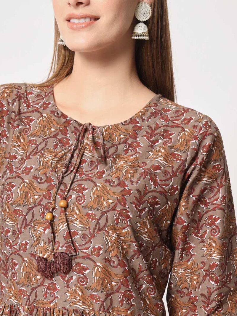Brown Color Kurti Set - Image 2