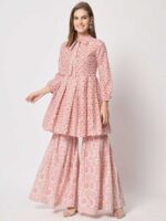 Peach Color Kurti Set