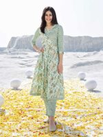 Sea Green Color Kurti Set