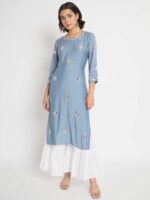 Blue Color Kurti Set