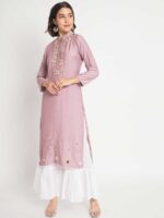 Purple Color Kurti Set