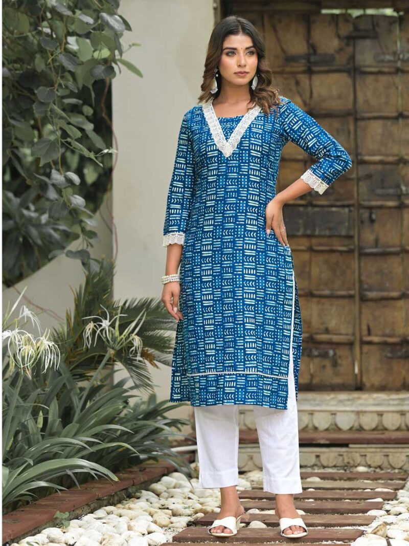 Blue Color Kurti Set