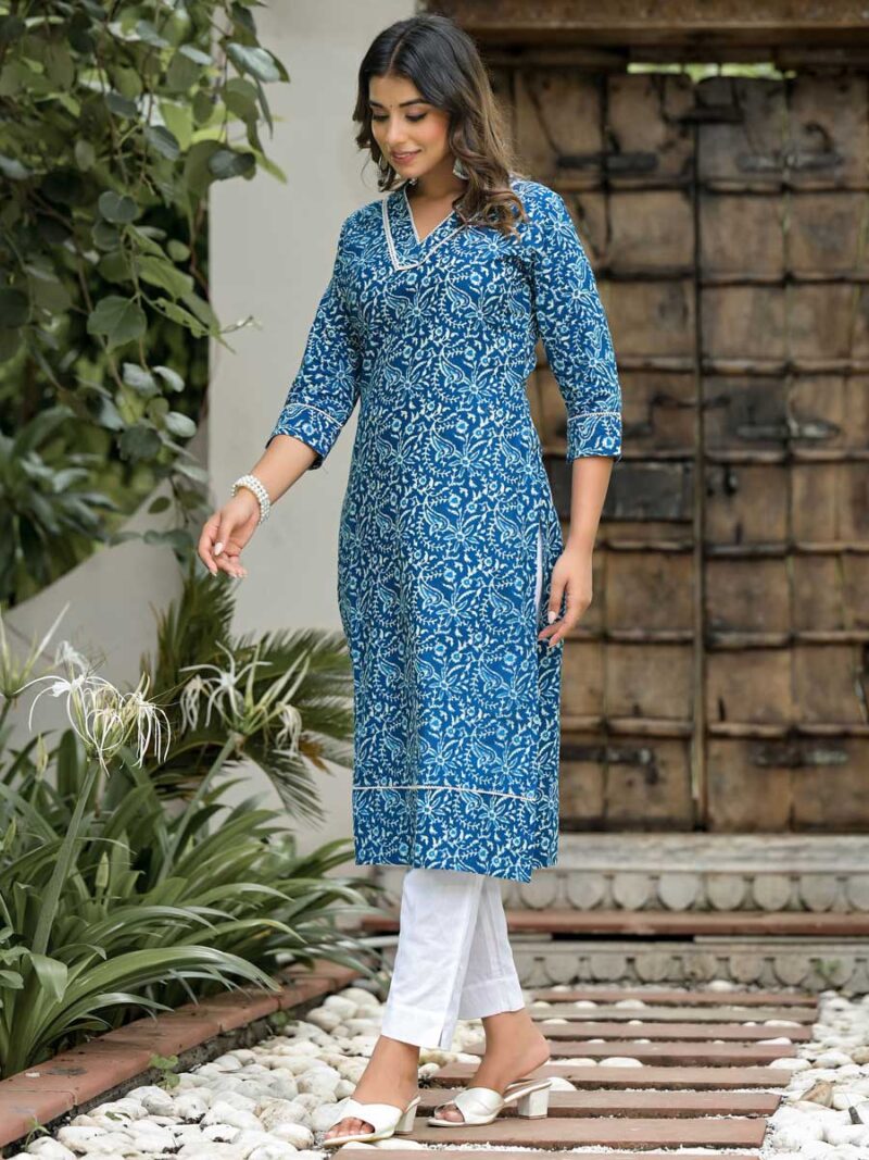 Blue Color Kurti Set - Image 3