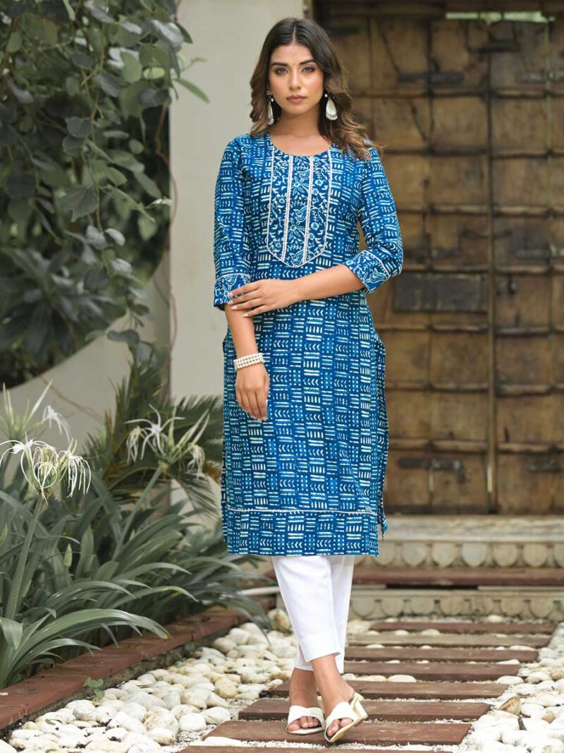 Blue Color Kurti Set