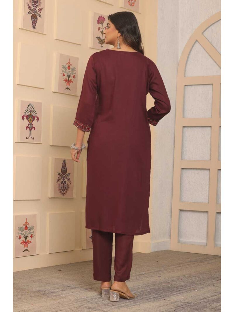 Brown Color Kurti Set - Image 2