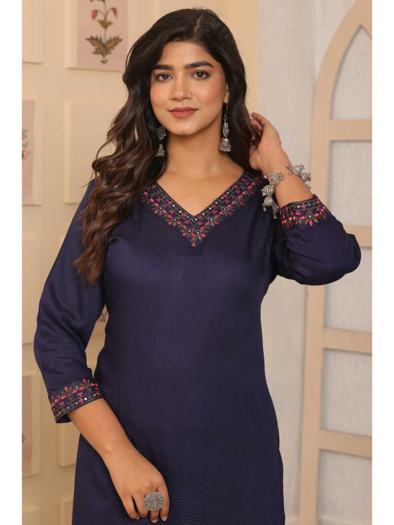 Blue Color Kurti Set - Image 3
