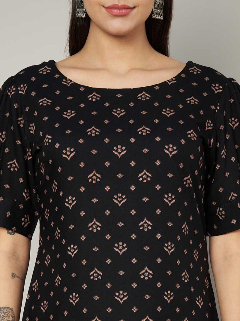Black Color Kurti Set - Image 2