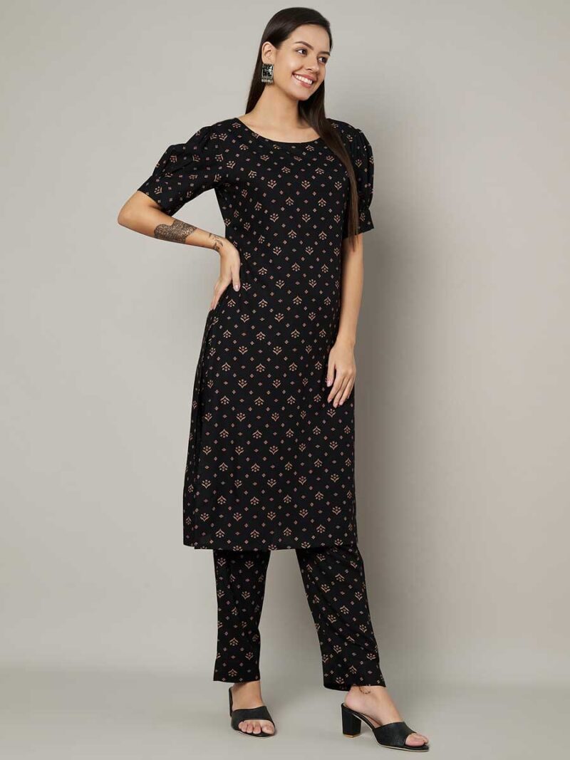 Black Color Kurti Set