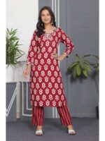 Red Color Kurti Set