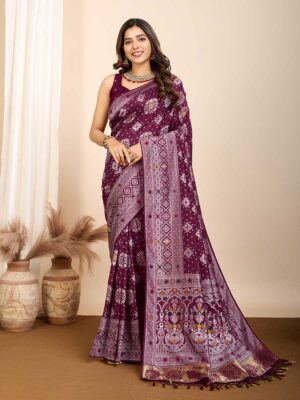 Wine Color Wine Saree