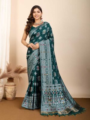 Green Color Green Saree