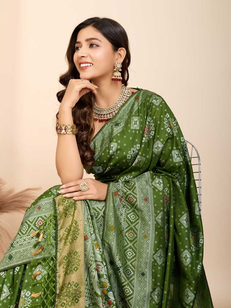 Mahendi Color Mahendi Saree - Image 3