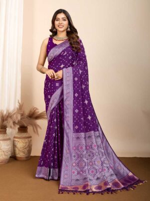 Purple Color Purple Saree
