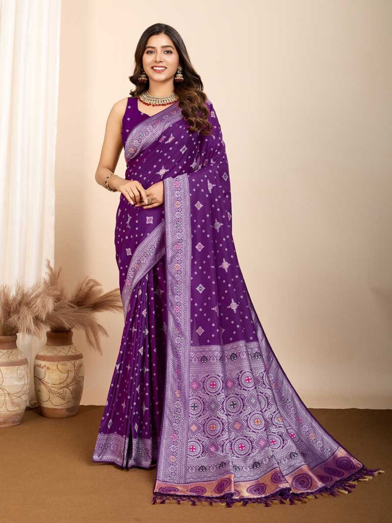 Purple Color Purple Saree