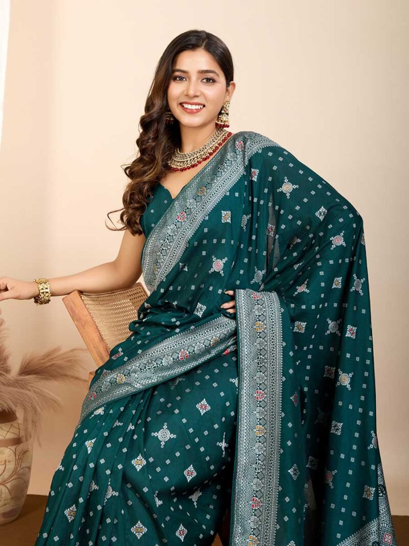 Rama Color Rama Saree - Image 3