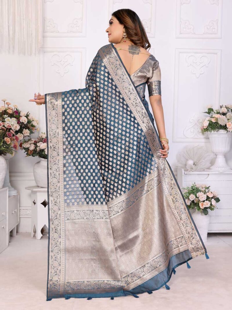 Blue Color Blue Saree - Image 2