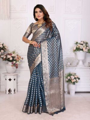 Blue Color Blue Saree