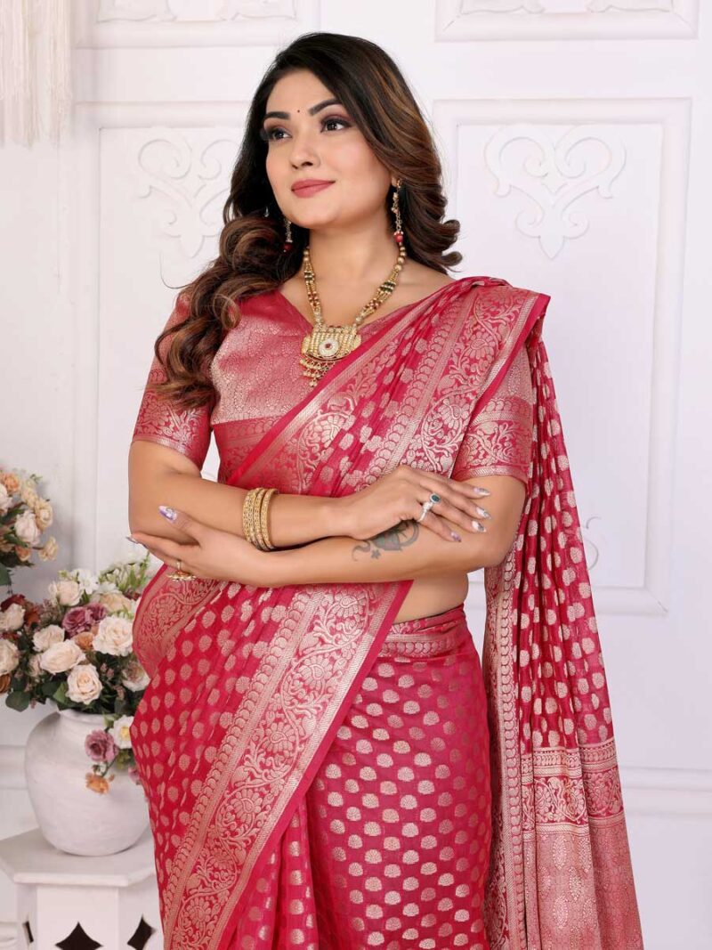 Maroon Color Maroon Saree - Image 3