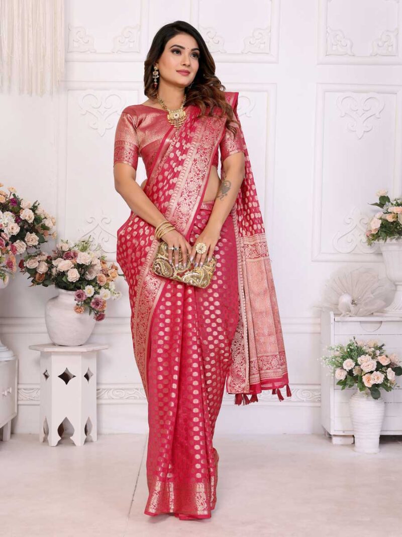 Maroon Color Maroon Saree - Image 4