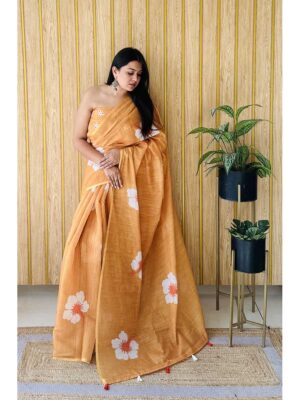 Orange Color Orange Saree