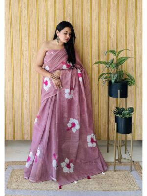 Purple Color Purple Saree
