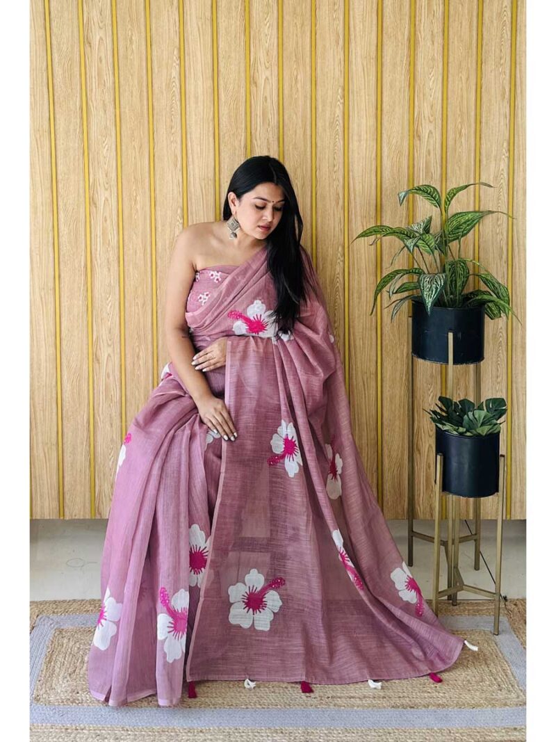 Purple Color Purple Saree - Image 2