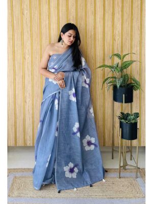 Blue Color Blue Saree