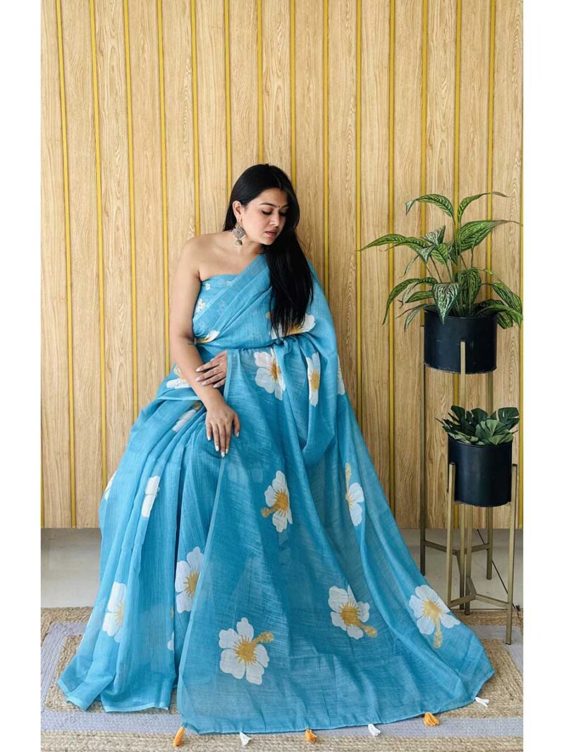 Firozi Color Firozi Saree - Image 2