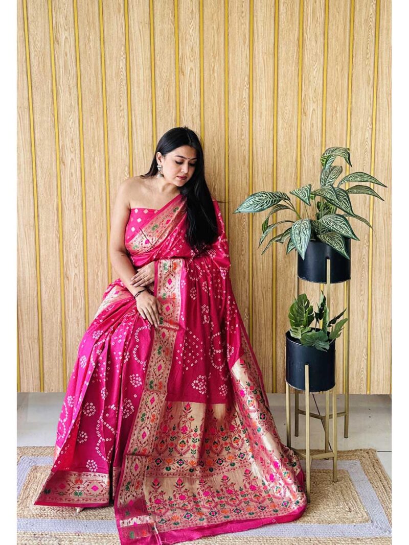 Pink Color Pink Saree - Image 2