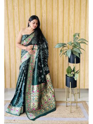 Green Color Green Saree