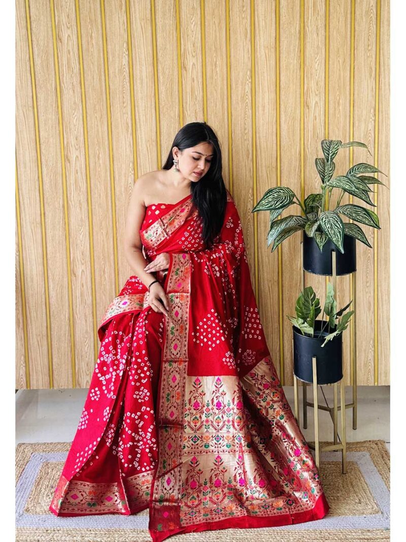 Orange Color Orange Saree - Image 2