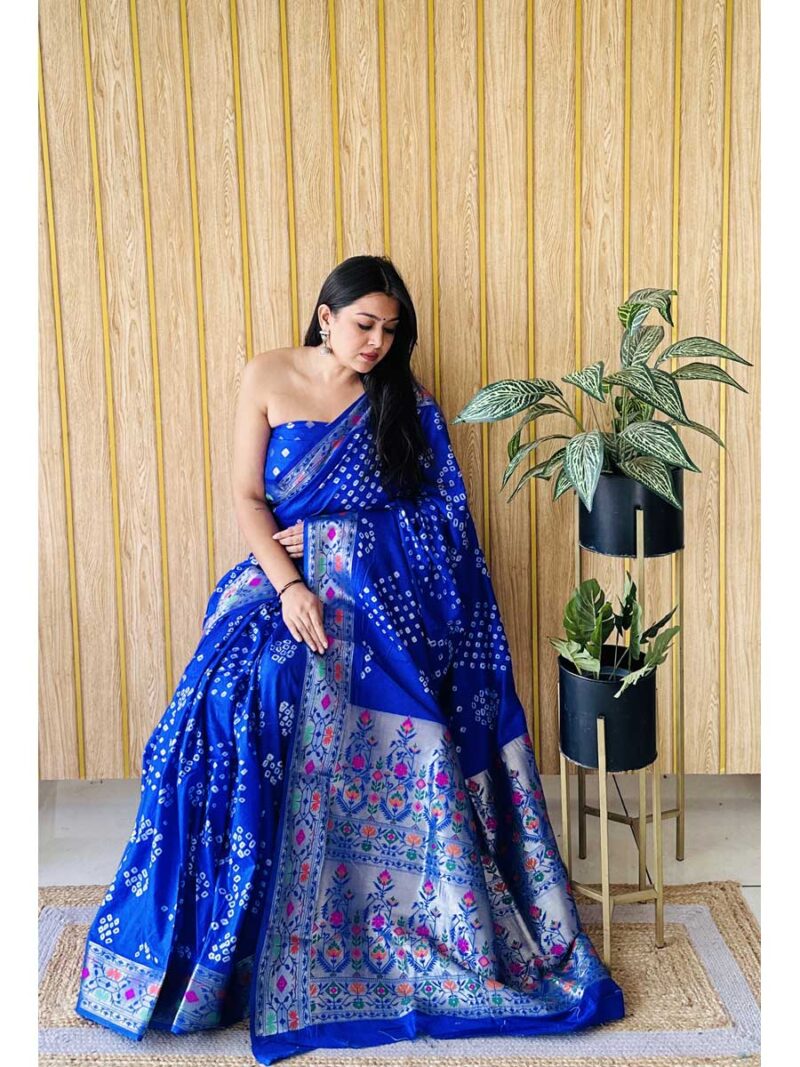 Blue Color Blue Saree - Image 2