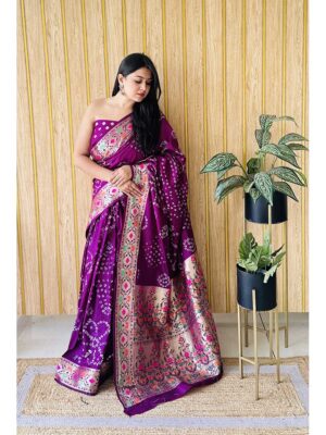 Purple Color Purple Saree