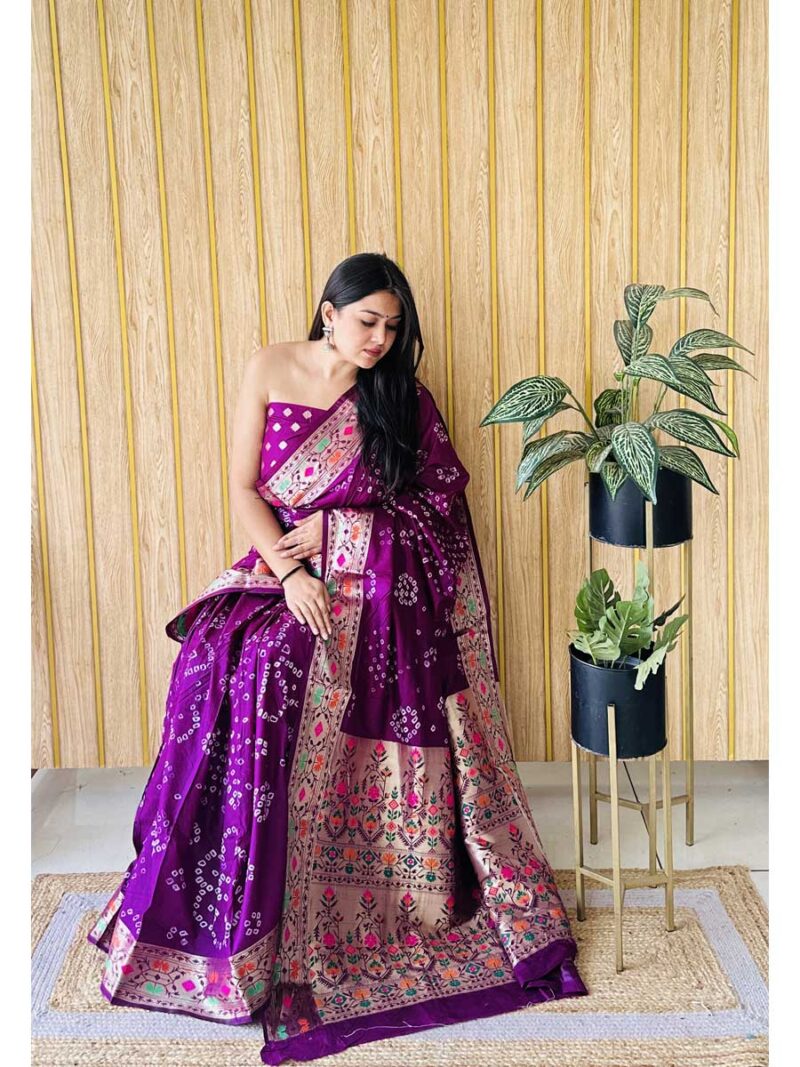 Purple Color Purple Saree - Image 2