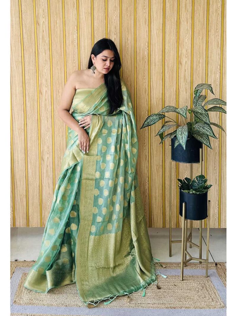Sea Green Color Sea Green Saree