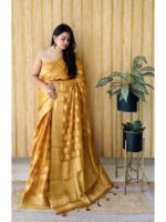 Mustard Color Mustard Saree