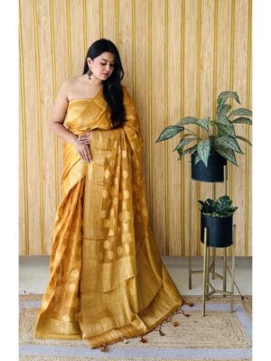 Mustard Color Mustard Saree