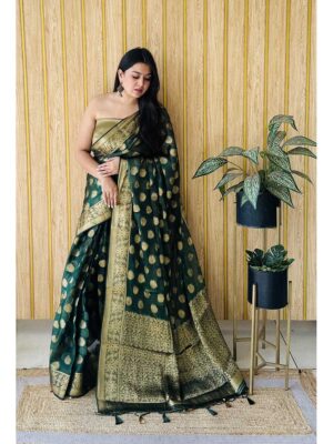Green Color Green Saree