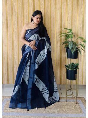 Blue Color Blue Saree